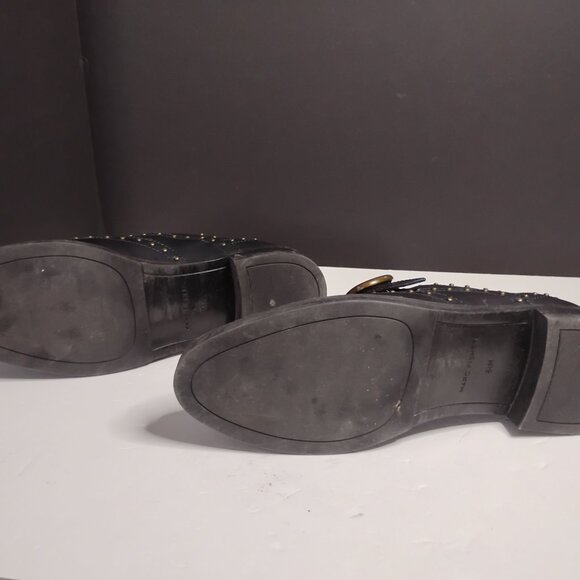 Women's Dark Blue Marc Fisher Bryleigh Studded Oxfords Size 8.5 w/ Box - Picture 10 of 15